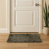 2' X 3' Black Faux Sheepskin Animal Print Washable Area Rug